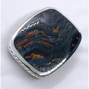 David Yurman Exotic Stone Sterling Silver 925 Belt  Buckle